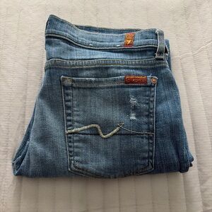 7 For All Mankind Denim Jeans with Copper Accents
